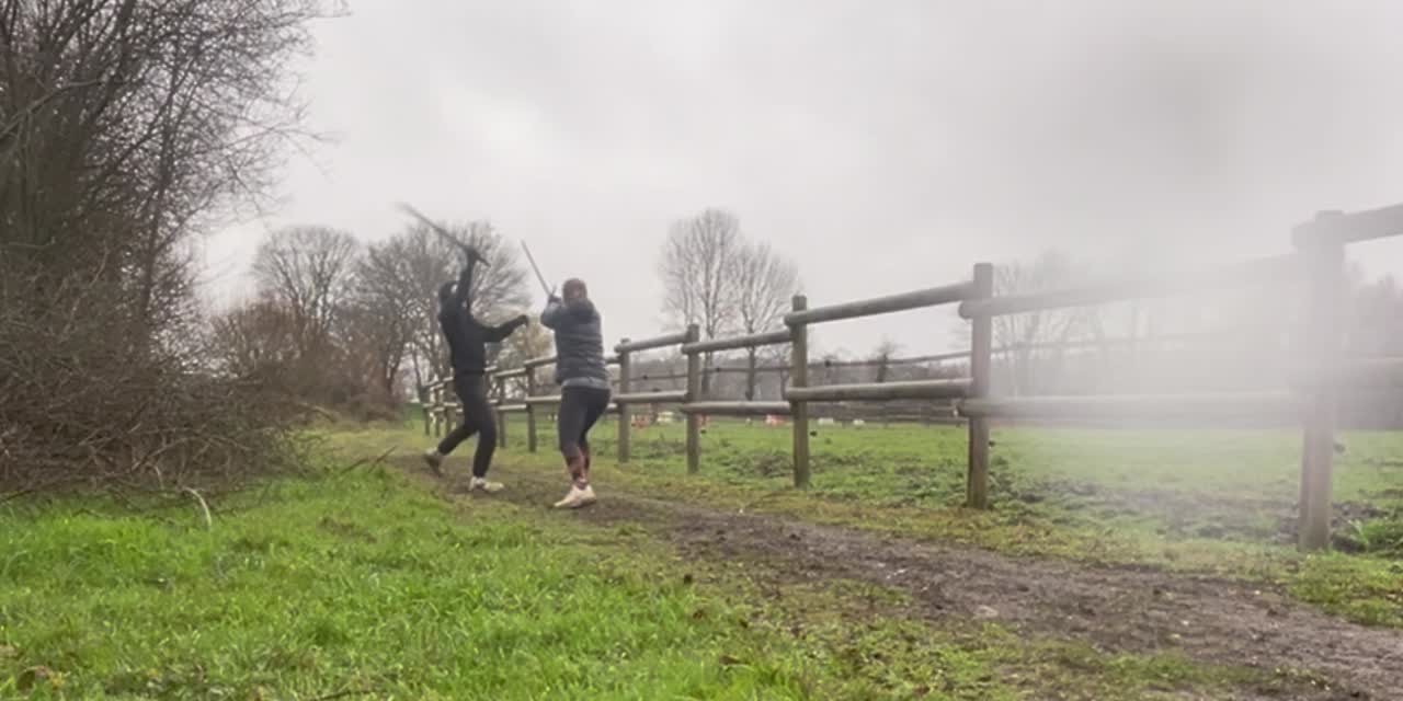 Sword and stick fight